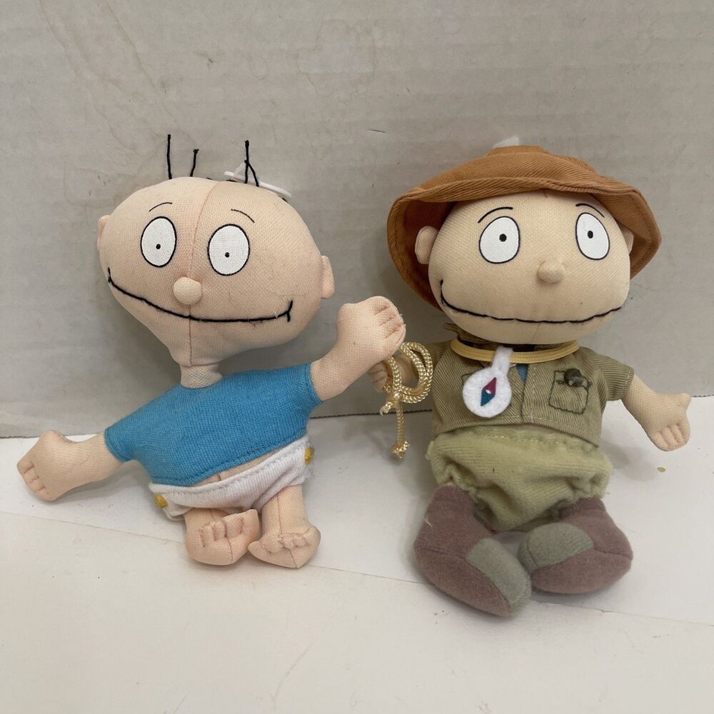 2 Vintage Tommy Pickles Rugrats 1997 Applause Nickelodeon 5” Toy Plush Doll